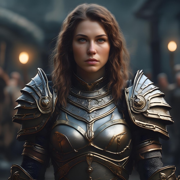 Stunning female warrior in armour