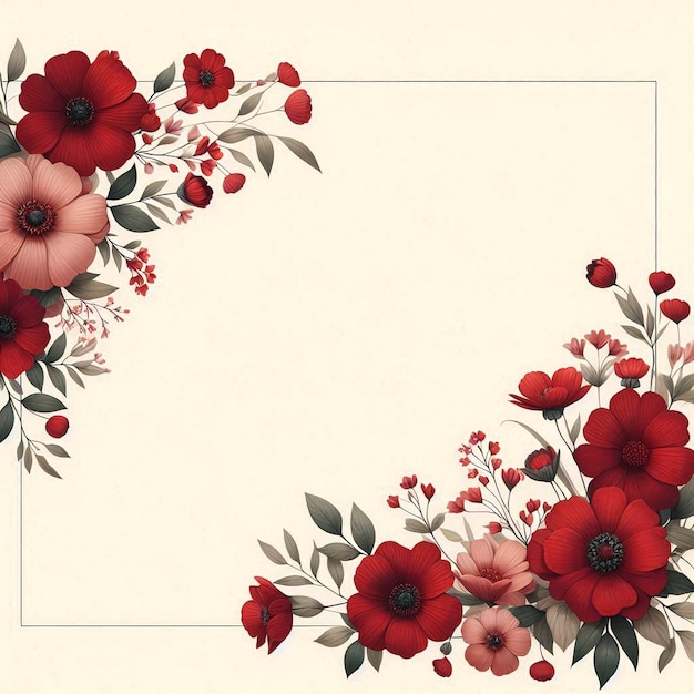 Stunning flower layout with roses perfect for stylish wedding invitations