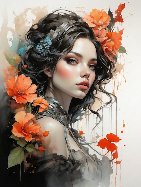 Stunning girl illustration