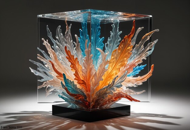 Photo a stunning glass sculpture