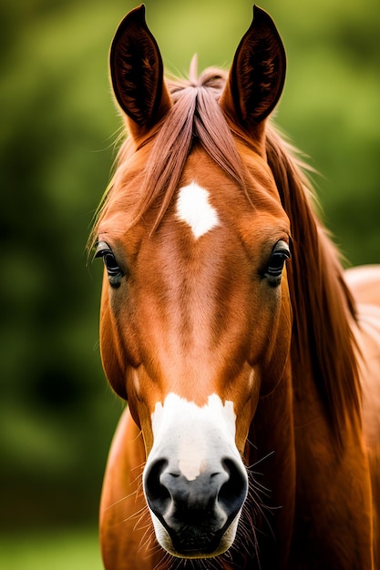 Stunning Horse Portrait Amidst Breathtaking Natural Scenery