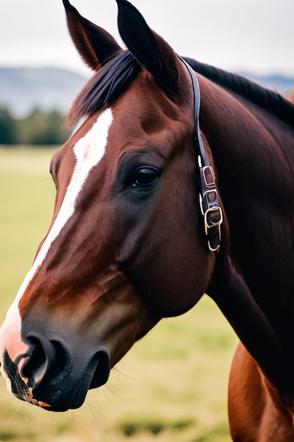 Stunning Horse Portrait Amidst Breathtaking Natural Scenery