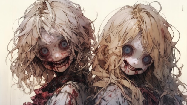 Stunning hyperdetailed Horror Sketch Art in the style