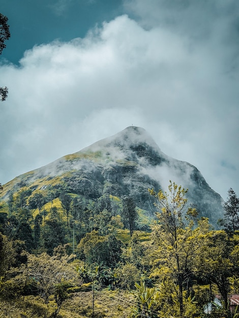 Stunning image of famous Narangala Mountain in Sri Lanka when sunrise is happening