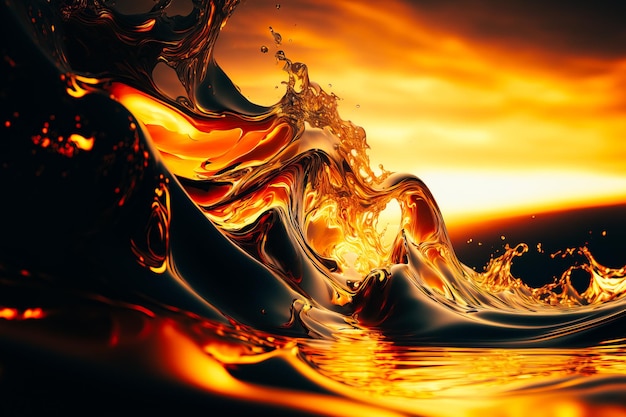 A stunning image of fluidity lit by the soft glow of golden sunshine