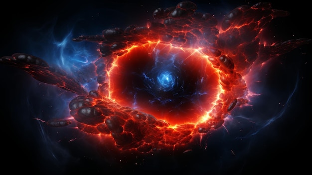 Photo stunning image of a mesmerizing supernova explosion captured in the vast expanse of outer space