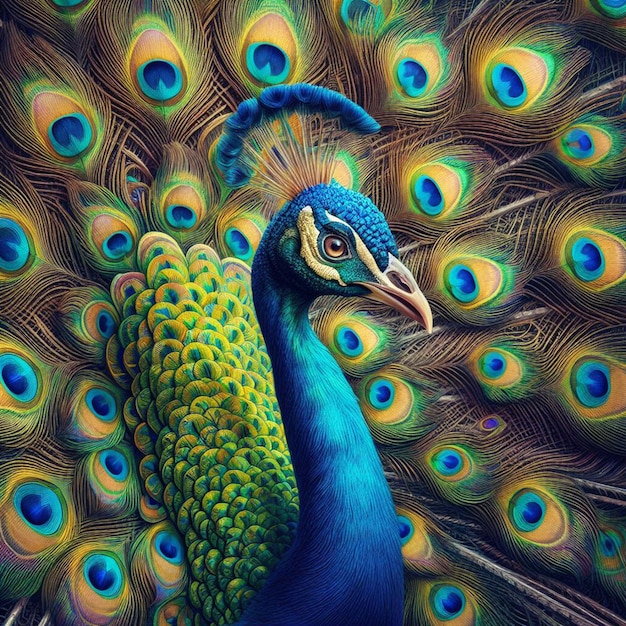 a stunning image of a peacock