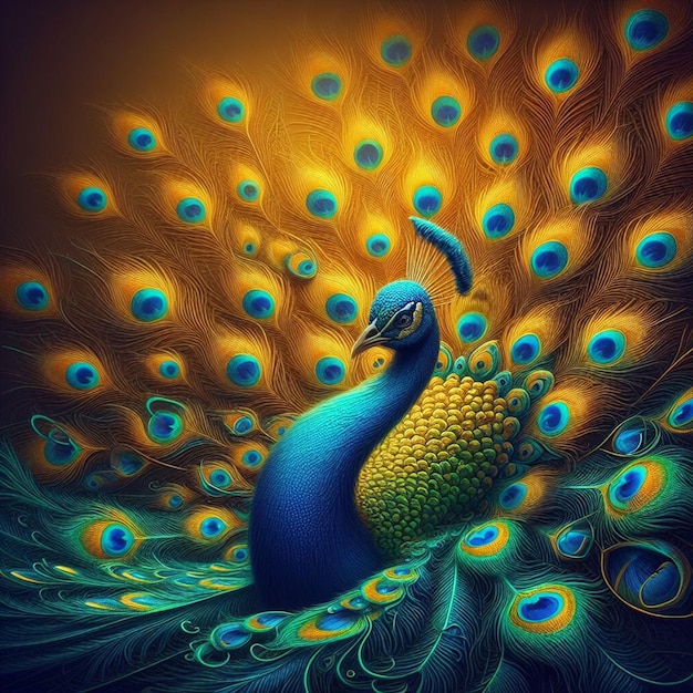 a stunning image of a peacock