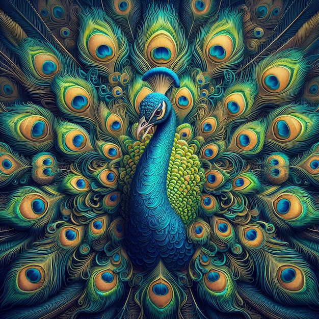 a stunning image of a peacock