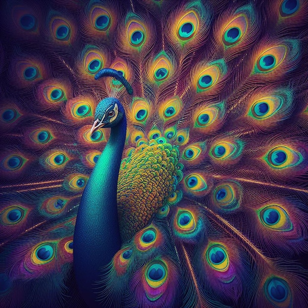 a stunning image of a peacock