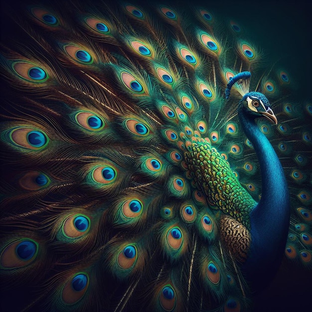 a stunning image of a peacock