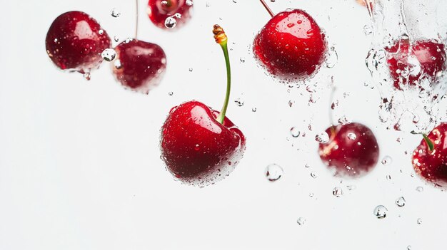 Photo a stunning image showcasing the vibrant beauty of a cherry fruit