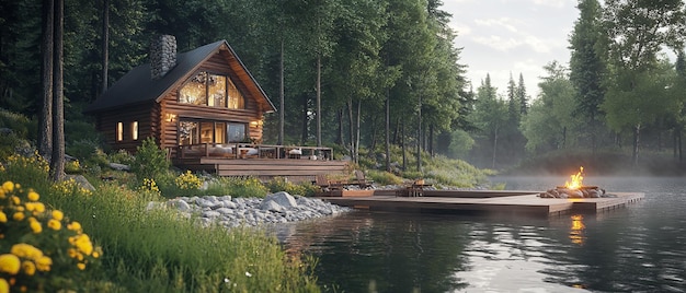 Stunning Luxury Lakeside Cabin with Scenic Views