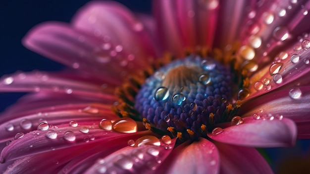 Stunning Macro Shot Beautiful Red Pink Purple Flower Close Up