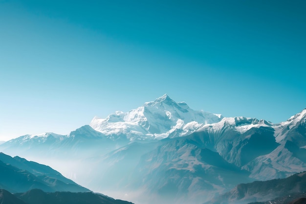 Stunning Mountain Landscape with Clear Blue Sky