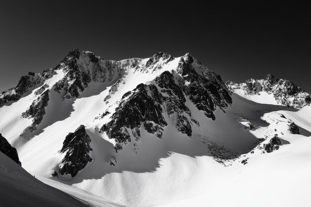 Stunning mountain range views in the beautiful baqueira ski fields of the pyrenees