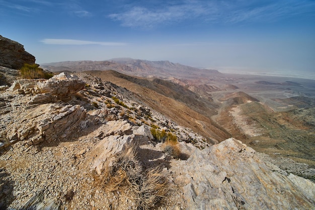 Stunning mountain top view of Death Valley park