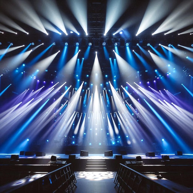 Photo stunning music stage visuals enhanced with cuttingedge lighting ramps