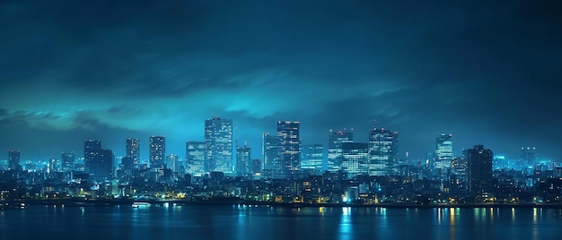 Stunning Nighttime City Skyline