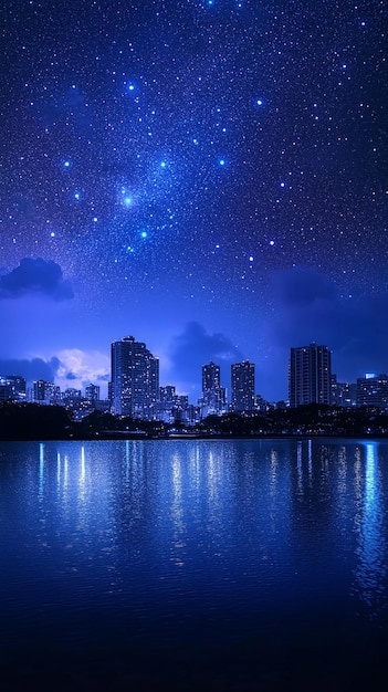 Stunning Nighttime City Skyline