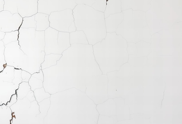 Photo stunning old white wall with cracked paint black cracks and visible dirt