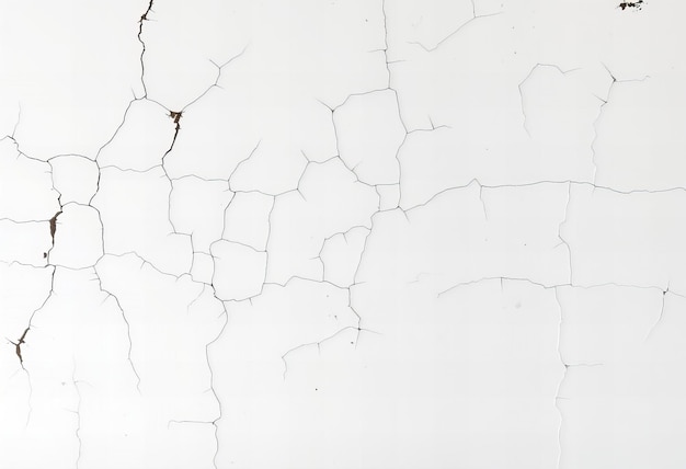 Photo stunning old white wall with cracked paint black cracks and visible dirt