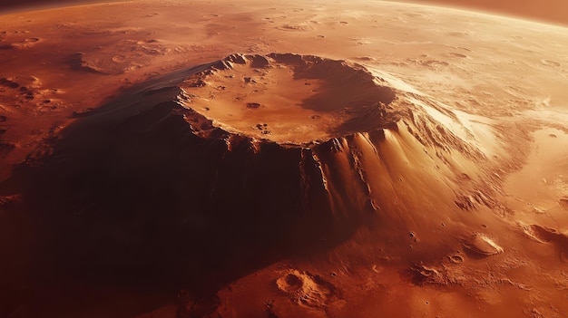 Stunning Orbital View of Mars Capturing the Unique Relief and Geological Features for Educational and Scientific Use