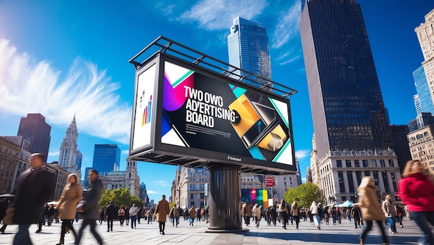 Photo stunning outdoor advertising board mockups