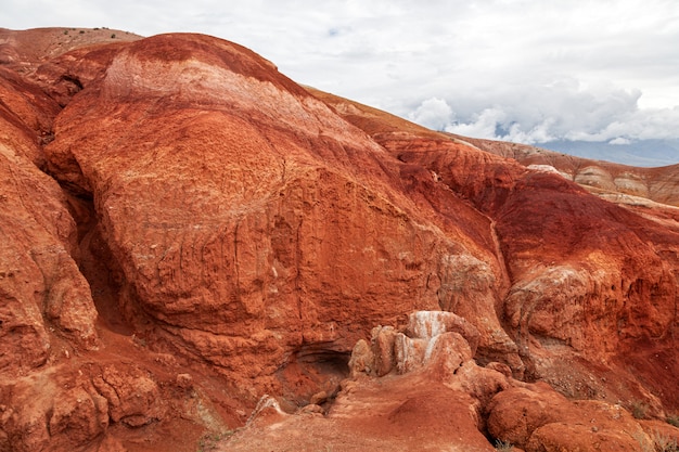 A stunning panorama of a mountain chain of peaks