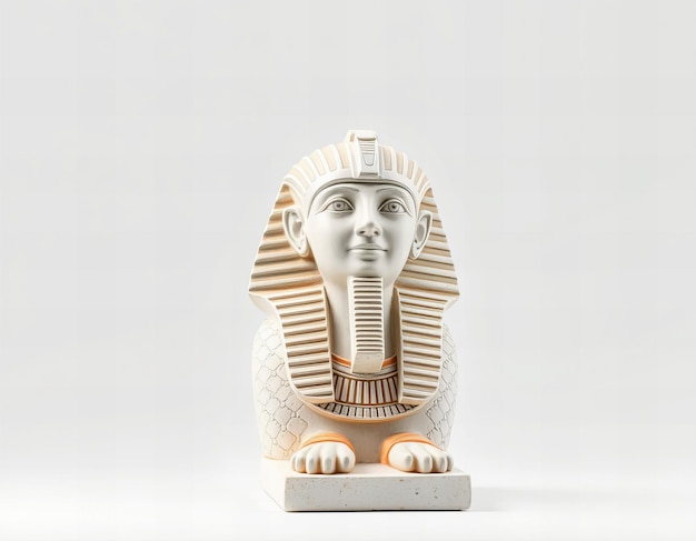 Photo stunning pharaoh statue on white background