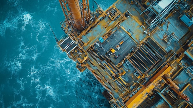 Photo stunning photo of a vast offshore platform