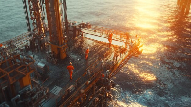 Photo stunning photo of a vast offshore platform