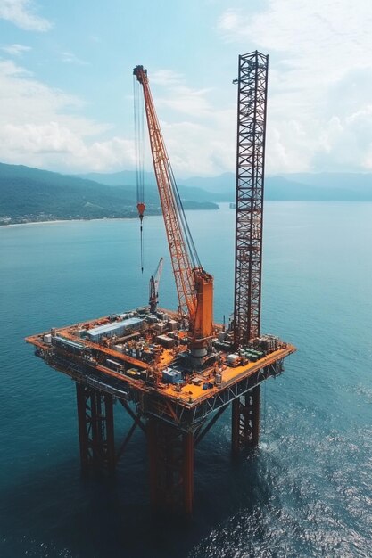 Photo stunning photo of a vast offshore platform