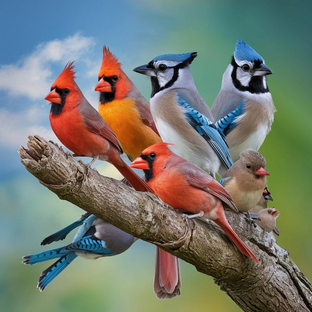 Photo a stunning photograph of a northern cardinal bird