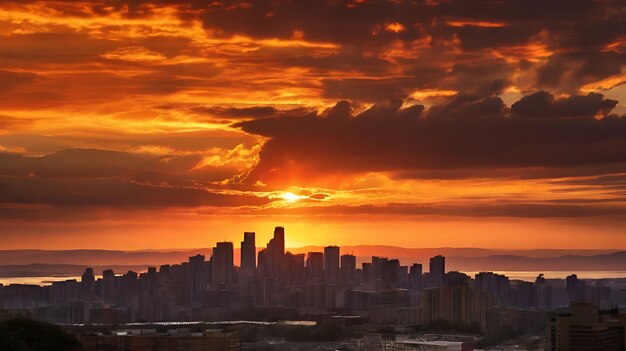 Photo a stunning photograph of a sunset