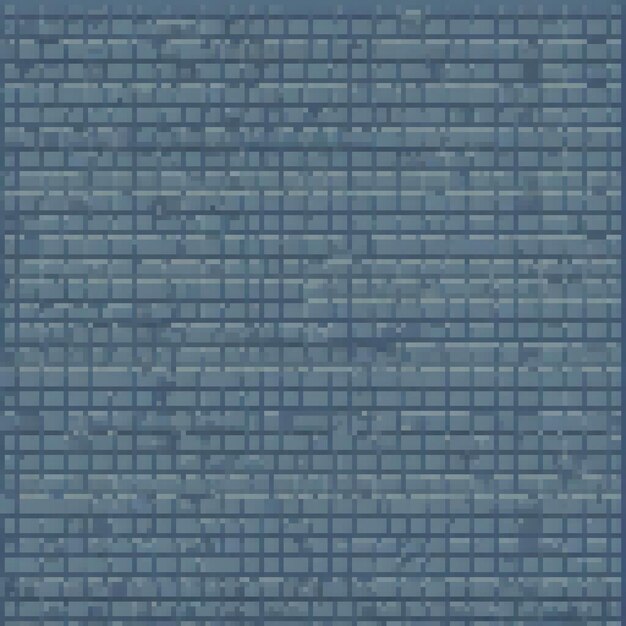 Stunning pixel art of a serene blue brick wall against a pure white backdrop