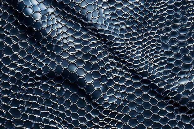 Stunning presenting blue snake skin pattern texture background dark blue color snake leather fabri