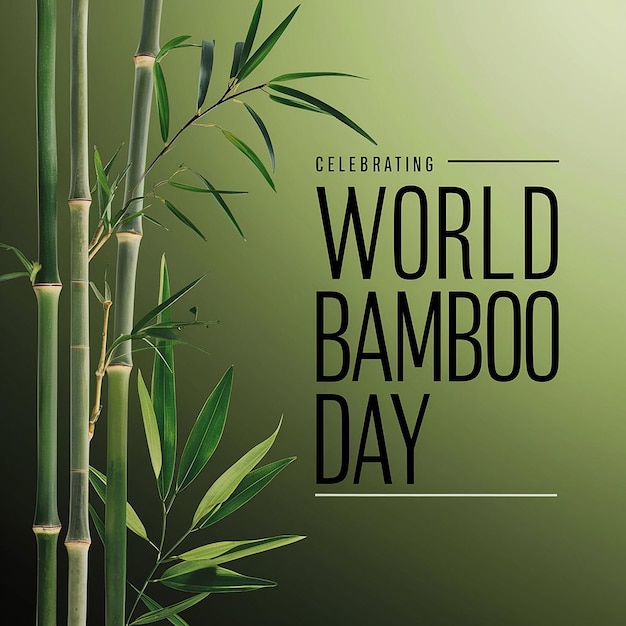 Photo a stunning promotional image for world bamboo day