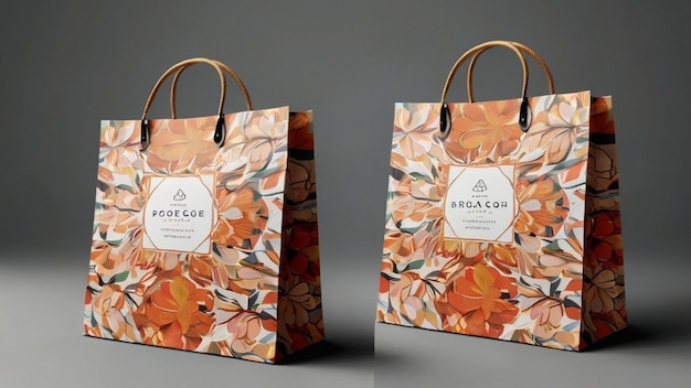 Photo stunning realistic design shopping inclusion diversity inclusion packaging bag mockups