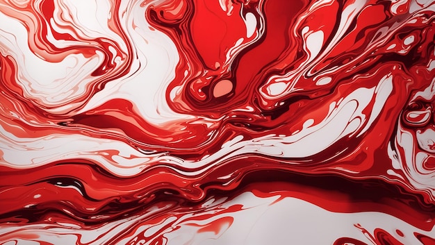 A stunning red color liquid abstract background design wallpaper generated by AI