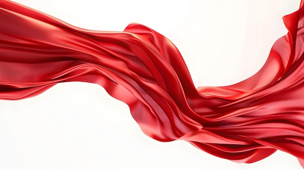 Stunning Red Silk Waves Flowing Abstract Background Texture Elegant Luxury Fabric Design