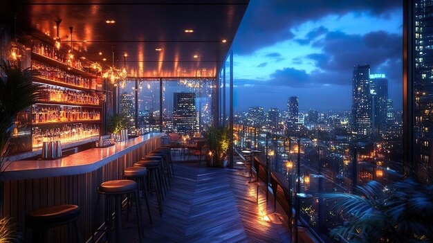 Stunning rooftop bar building design showcased in stylish architectural pictures