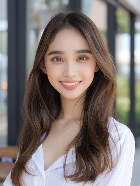 Stunning Southeast Asian woman resembling Angelababy in her s with big eyes and a sweet