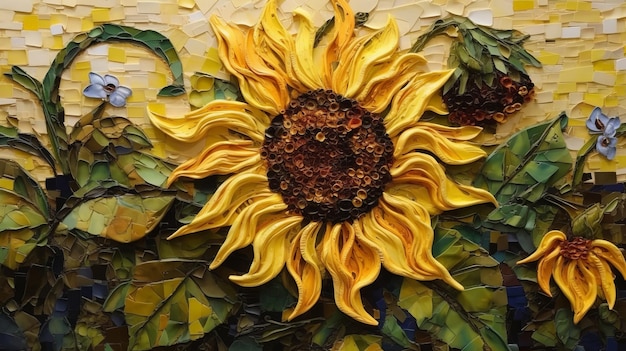 Stunning Sunflower Art In The Style Of Charles Rennie Mackintosh