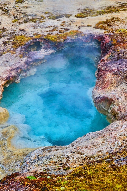 Stunning thermal pool at Yellowstone Biscuit Basin