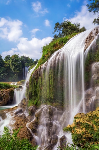 Stunning view at Detian waterfalls in Guangxi province China