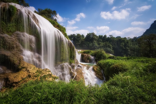 Stunning view at Detian waterfalls in Guangxi province China