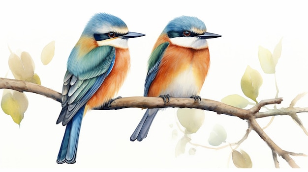 Stunning Watercolor Image of Bird Species