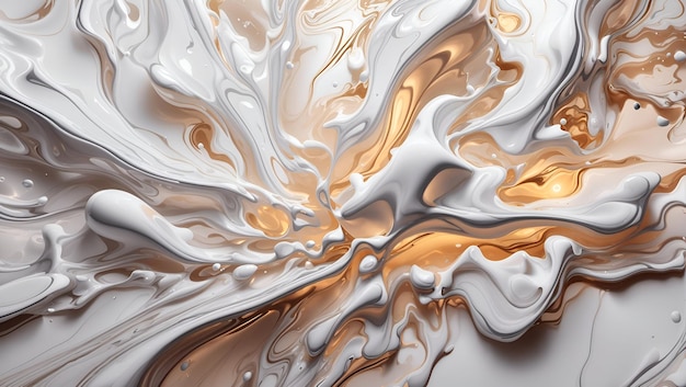 A stunning white color liquid abstract background design wallpaper generated by AI