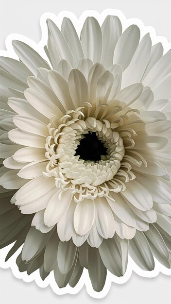 Photo stunning white gerbera flower sticker